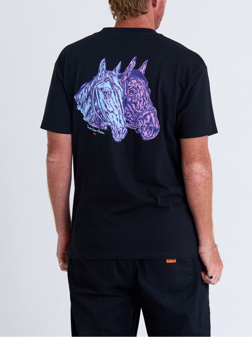 NWOT Brixton Elsmore T Shirt Western Horse Artwork Brandon Owen Size XL